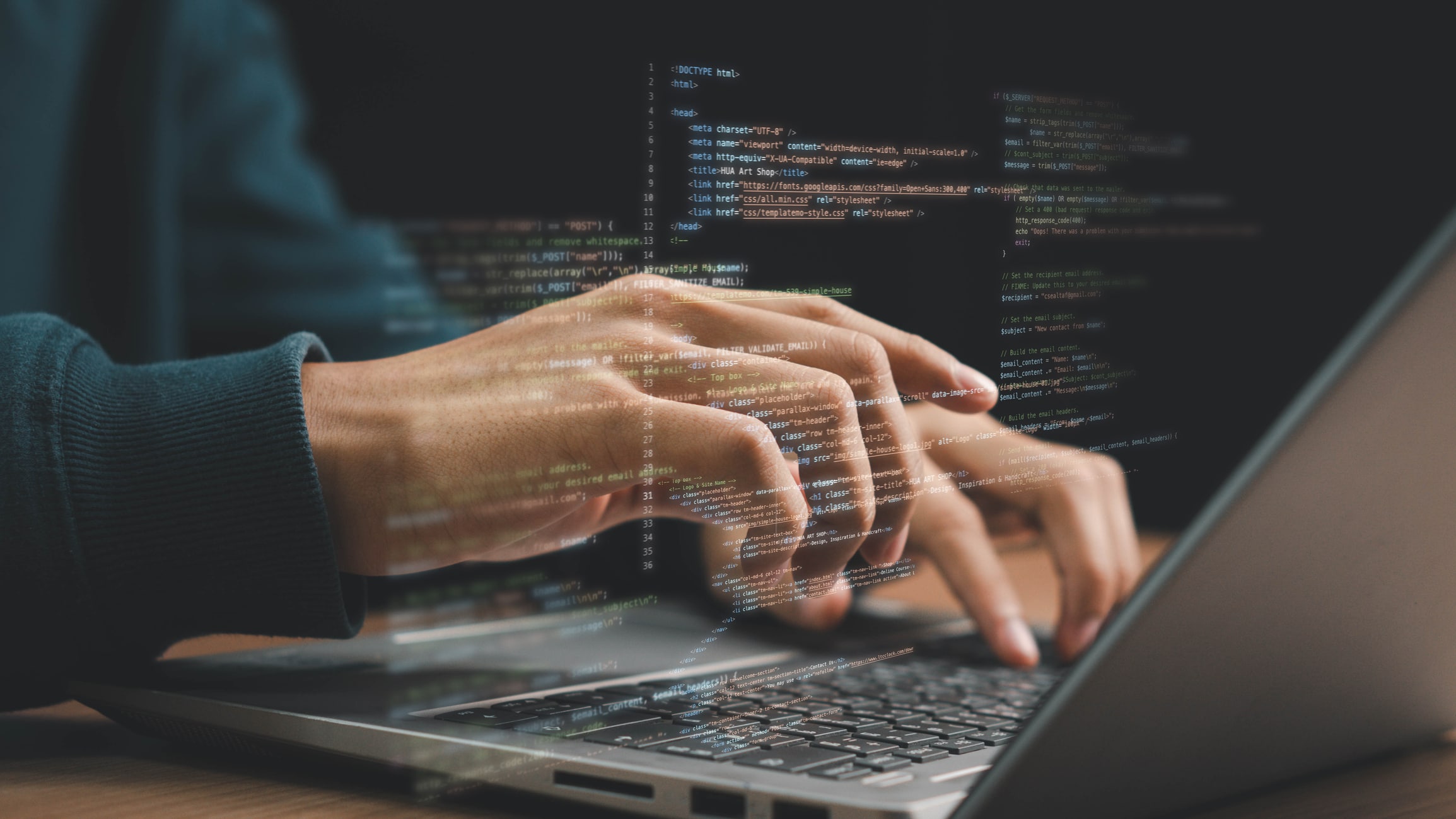 Software development concept.