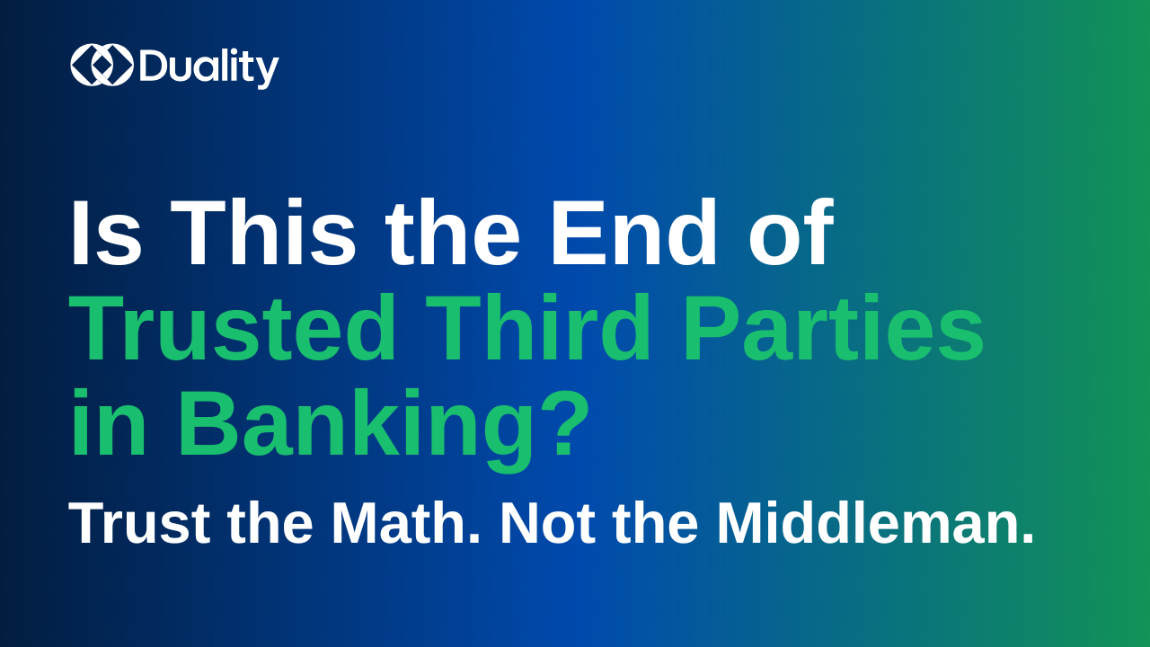 Trusted Third Parties in Banking