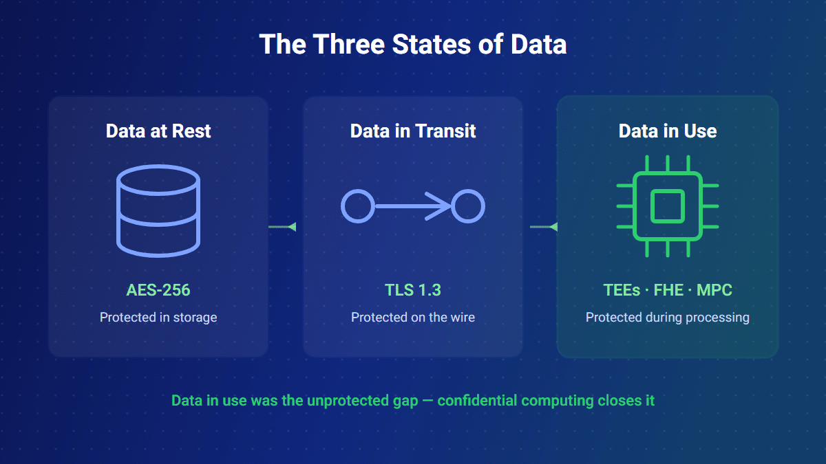 Three states of data