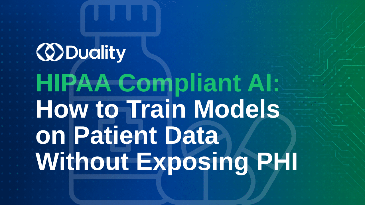 HIPAA compliant AI architecture showing patient data protected within healthcare systems while federated model training crosses the governance boundary.